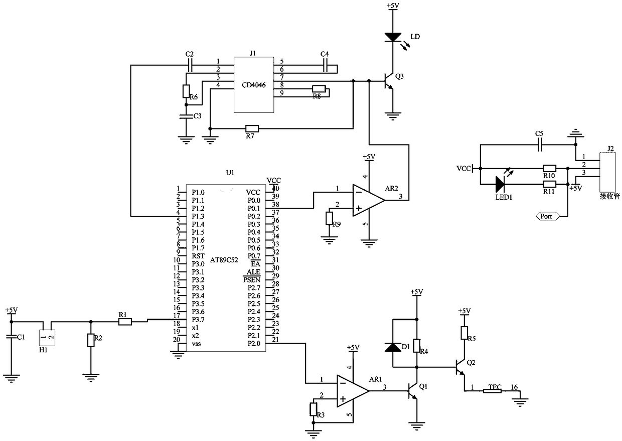 Transmitting/receiving device of optical fiber communication