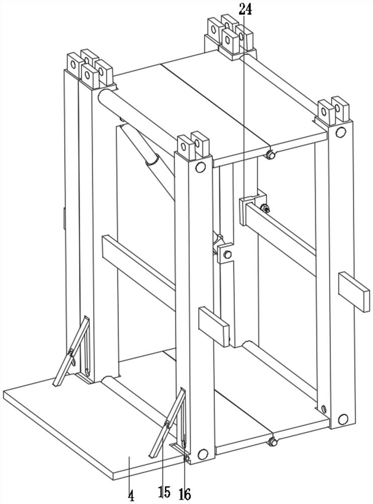 Stacking type safety bearing frame for building construction