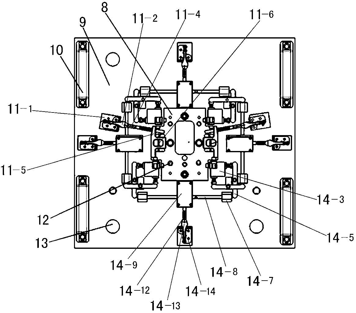 Method and device for detecting assembly outline size of main air bag of automobile