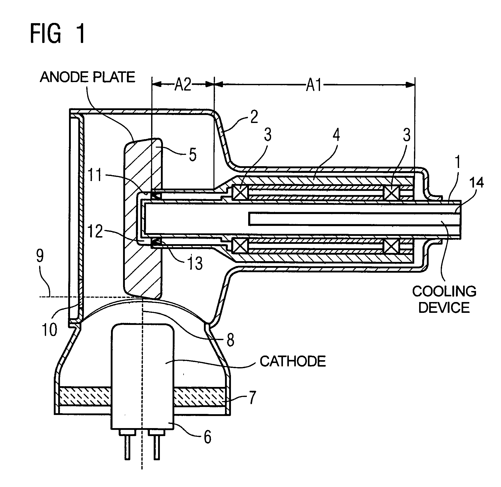 X-ray tube with rotary anode