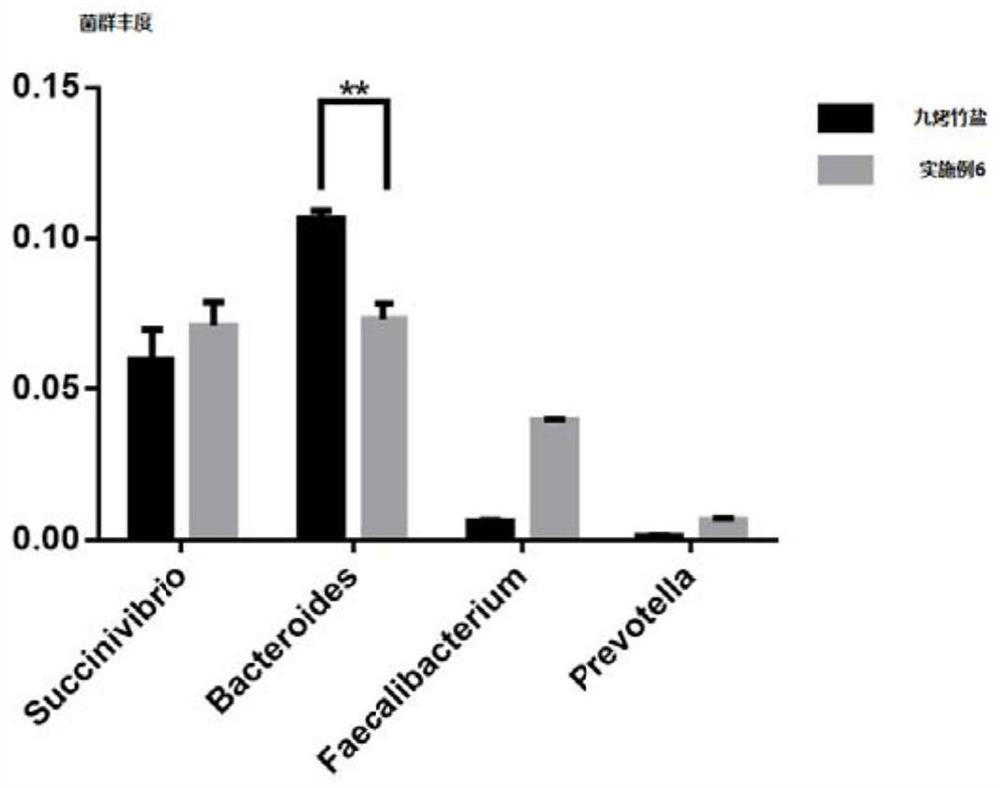 Bamboo salt composition and application thereof