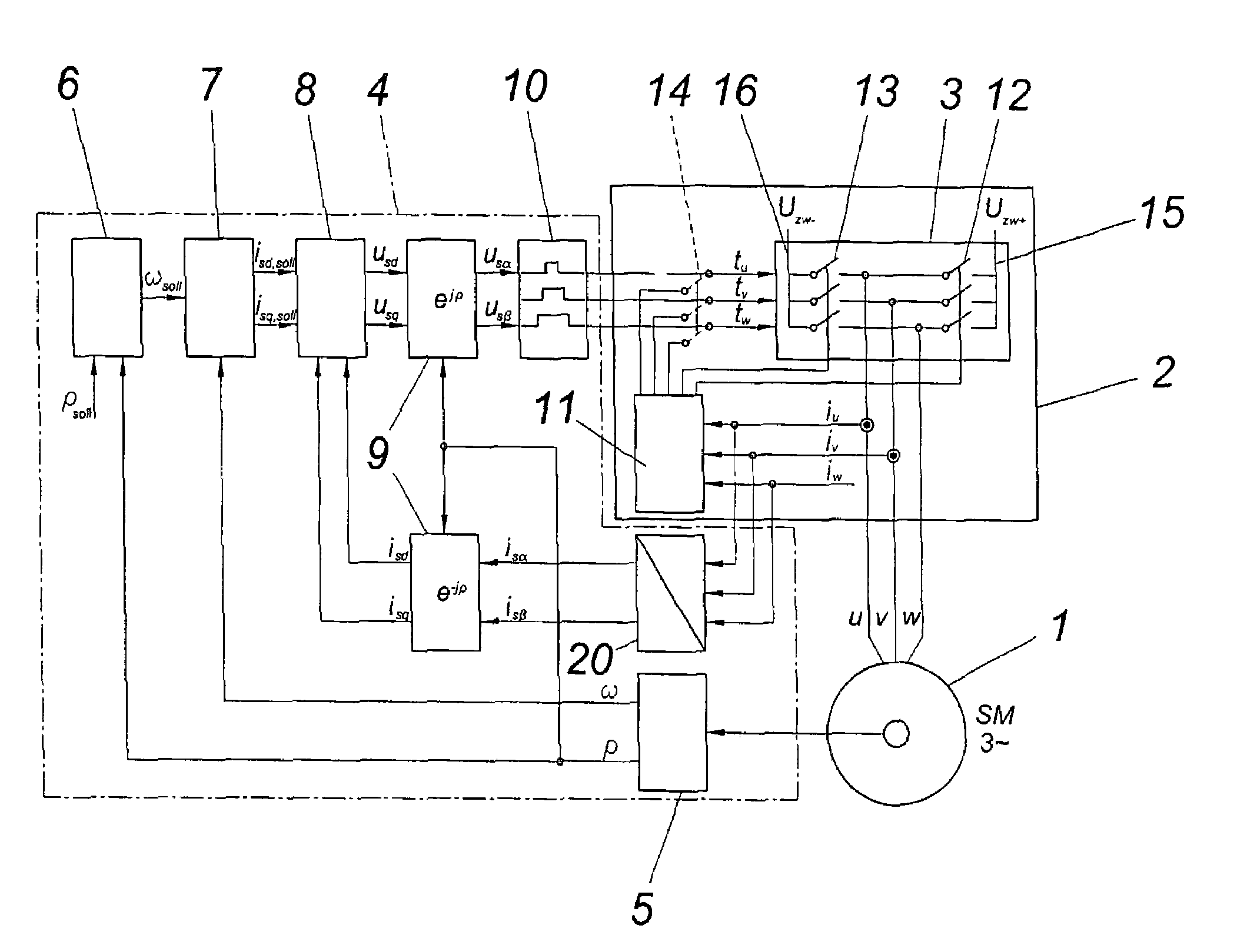 Apparatus for braking a synchronous machine