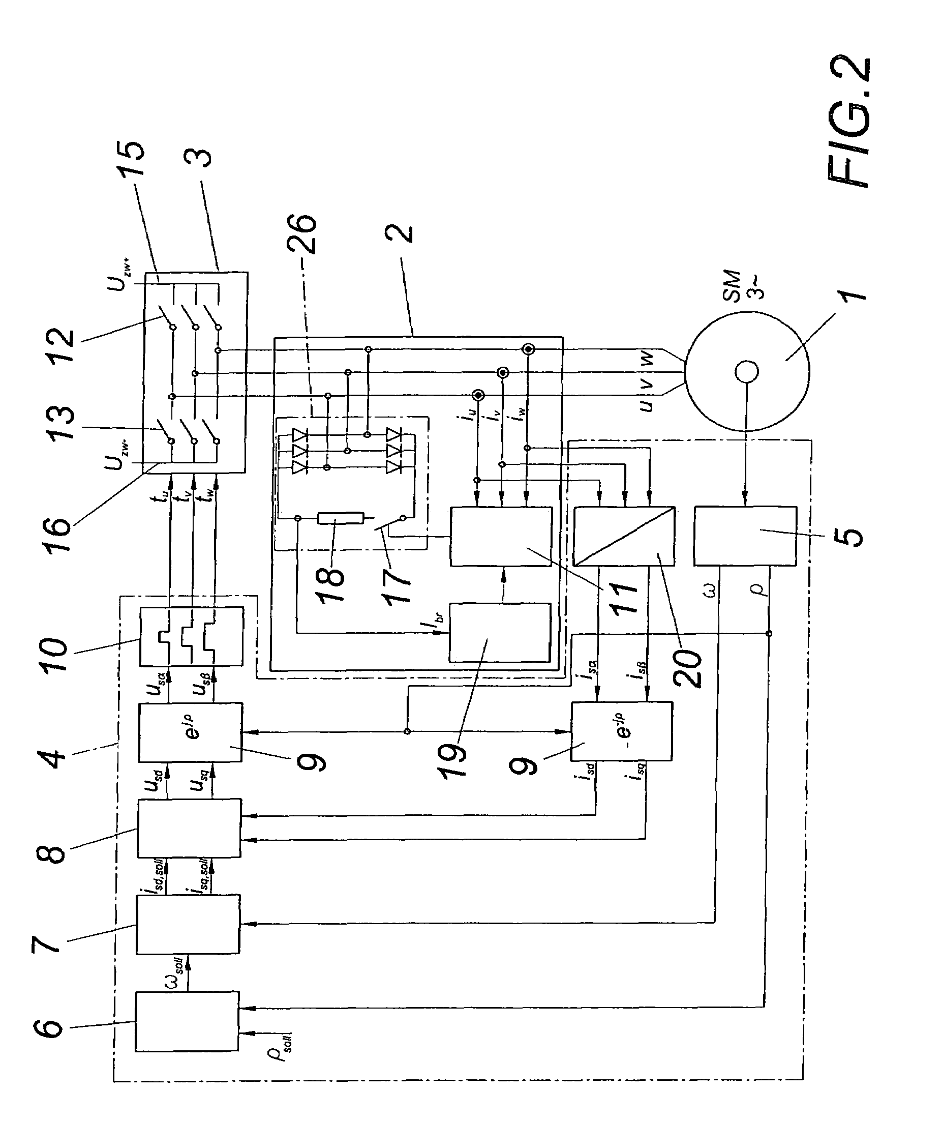 Apparatus for braking a synchronous machine