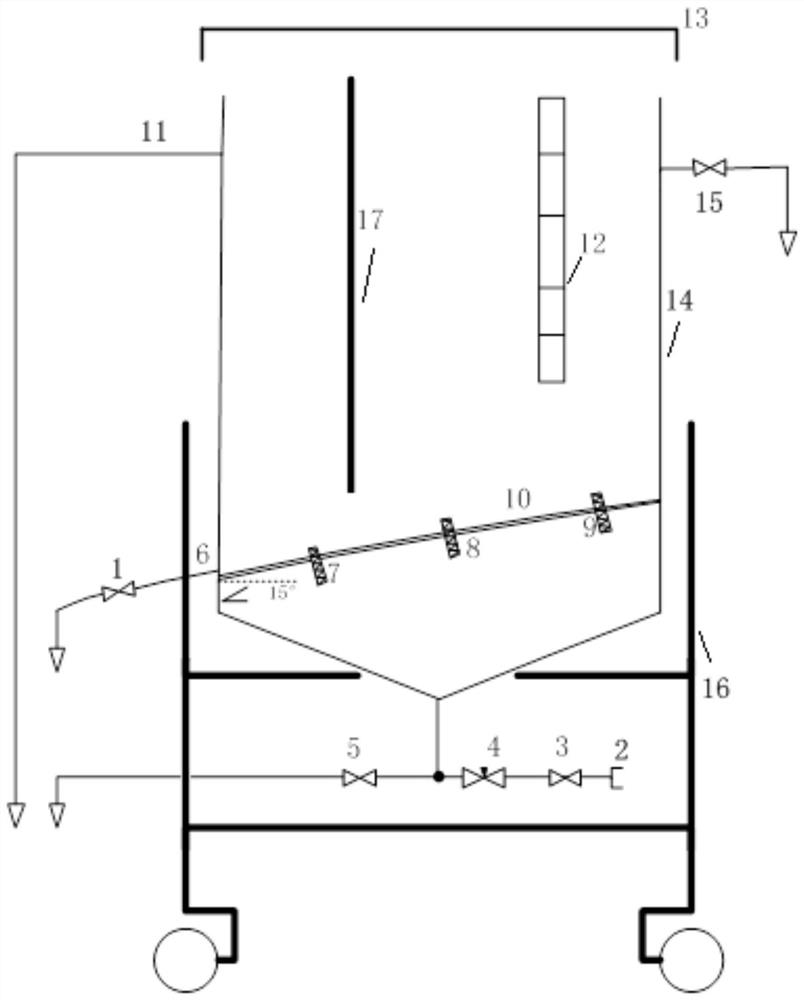 Movable resin bed external flushing device and flushing method thereof