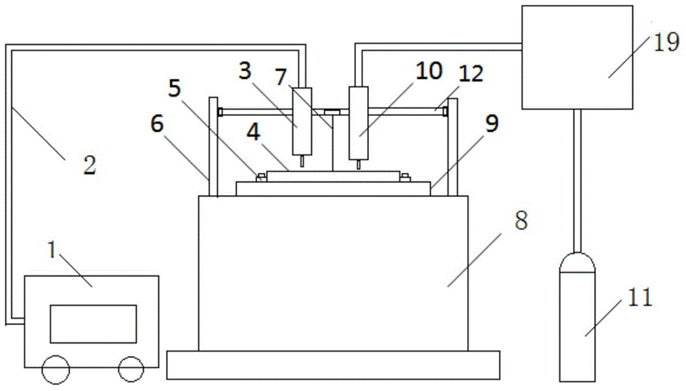 Welding device for preventing welding hot cracking and deformation