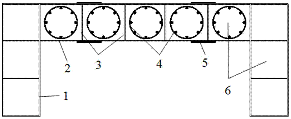 Groove-shaped steel plate shear wall with inbuilt round reinforcing cages and externally pasted steel plate supports and construction method