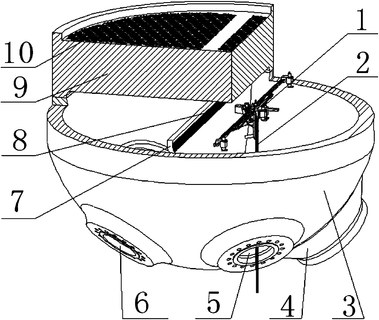 Automatic welding seam scanning device for water chamber locating plate of heat exchanger of nuclear power station