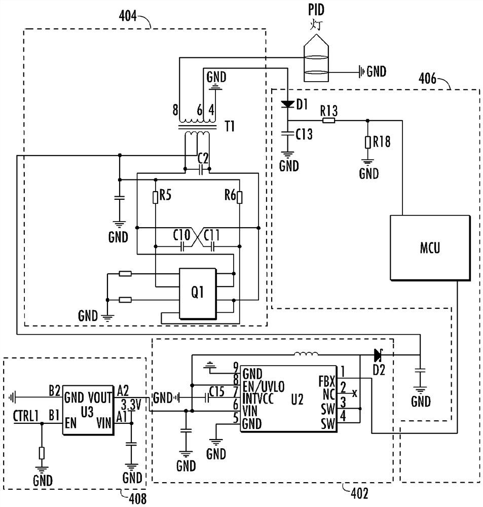 Method, apparatus and system for providing voltage supply for photoionization detector lamp