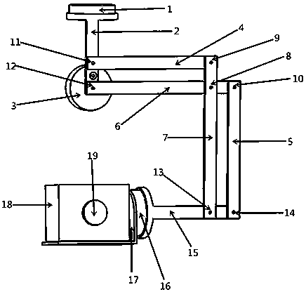 Pan-tilt structure based on double-parallelogram linkage mechanism