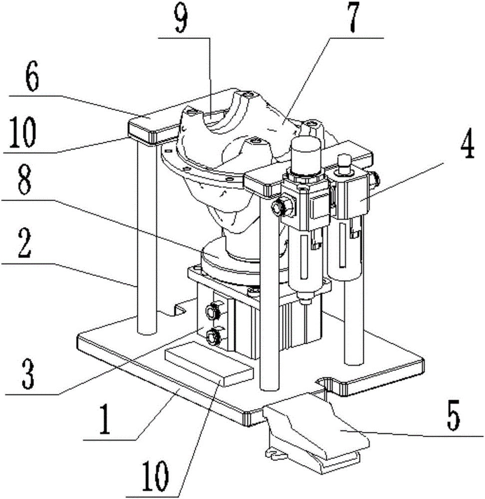 Chipping removal, tapping and clamping device