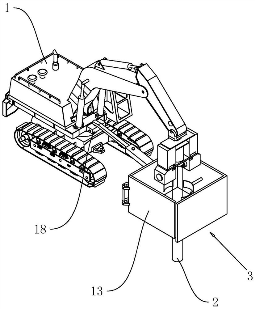 Foundation pile drilling machine