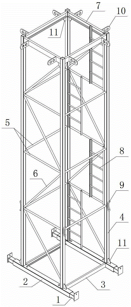 System for lifting elevator shaft mold and construction method for cast-in-place wall of elevator shaft