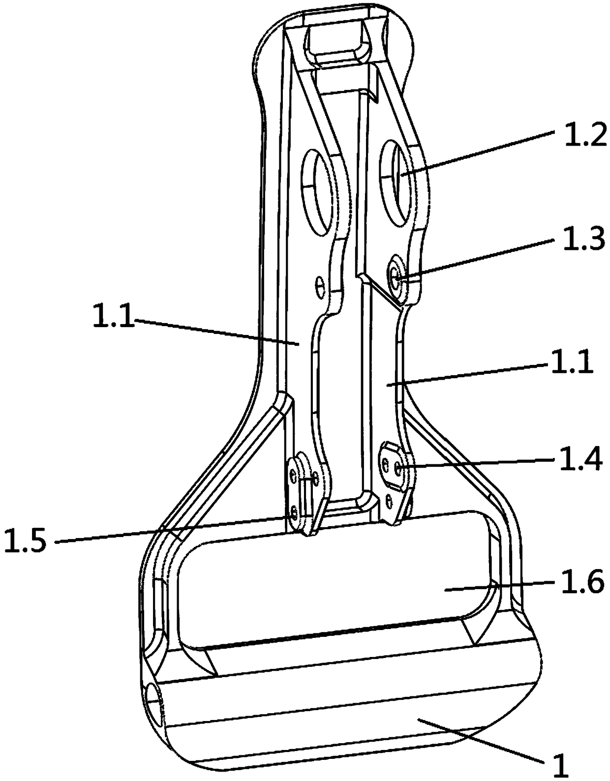 Up and down open emergency exit external handle mechanism