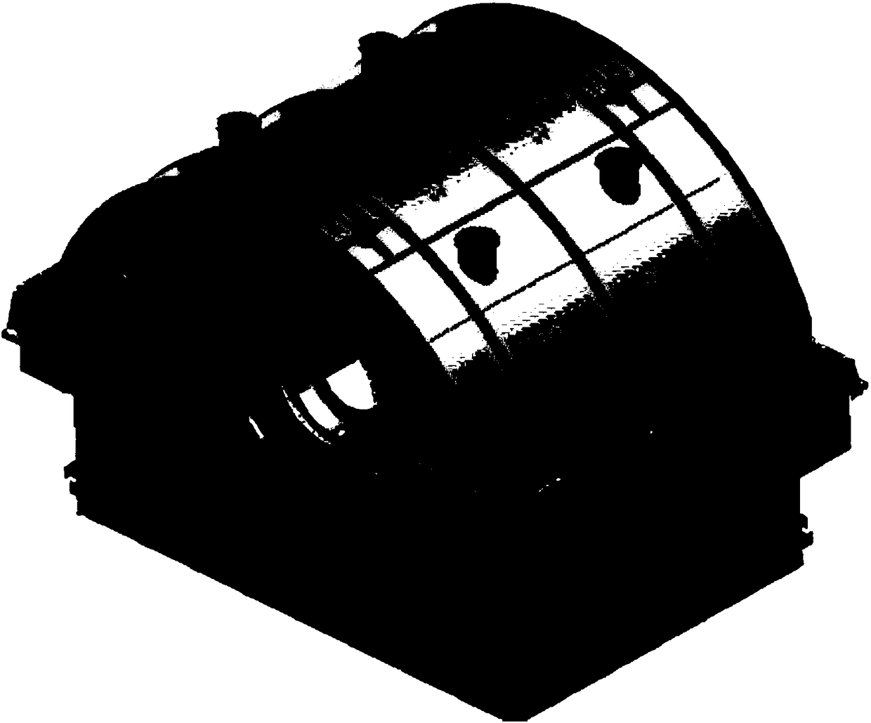 Falling object protective platform in nuclear power condenser