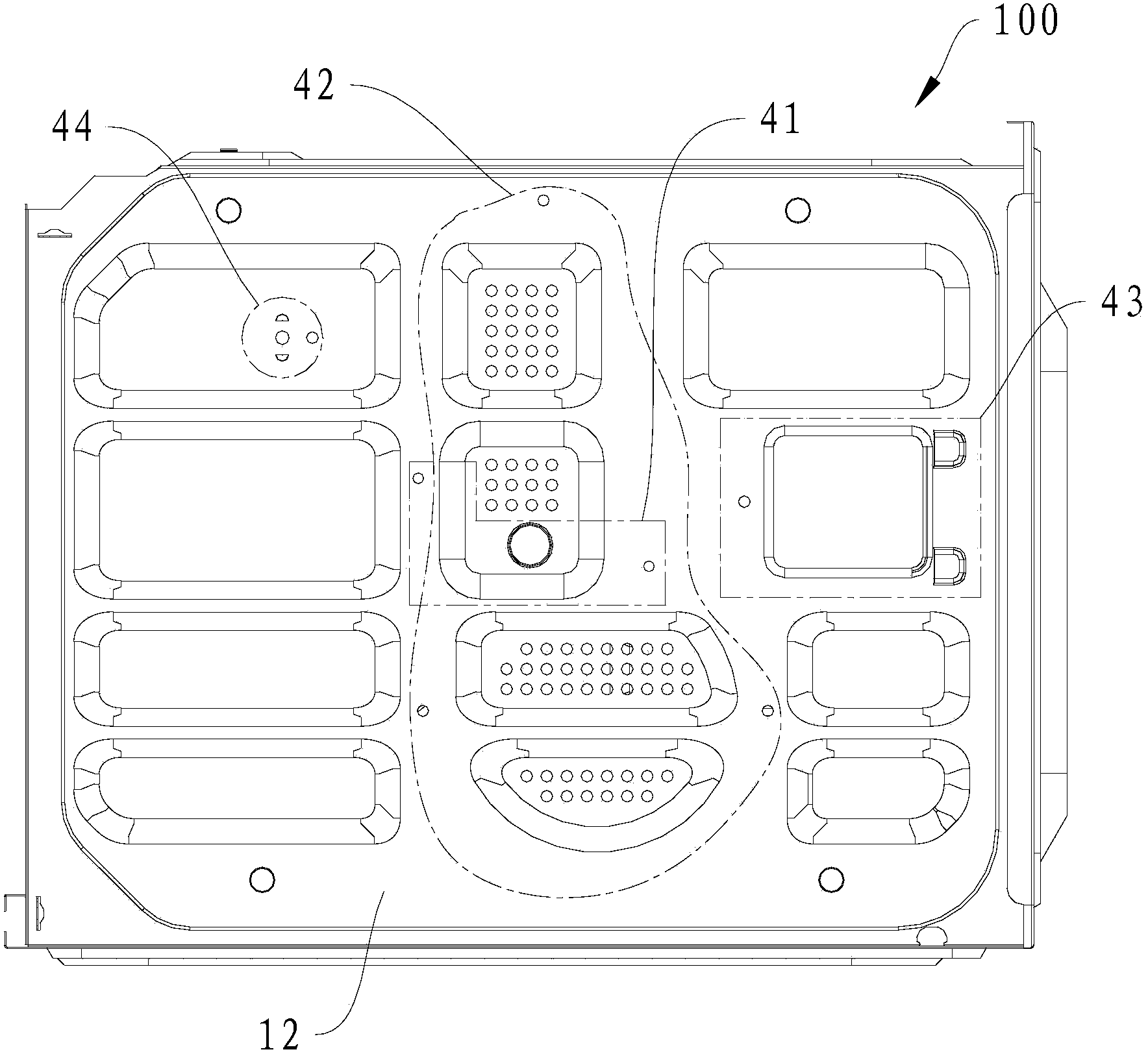 Inner container used for electric oven and electric oven provided with same