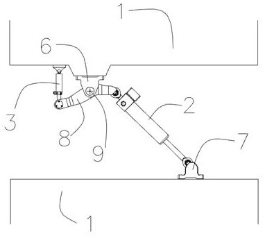 A hinged vibration reduction method and device for actively controlling the car end of an empty rail train