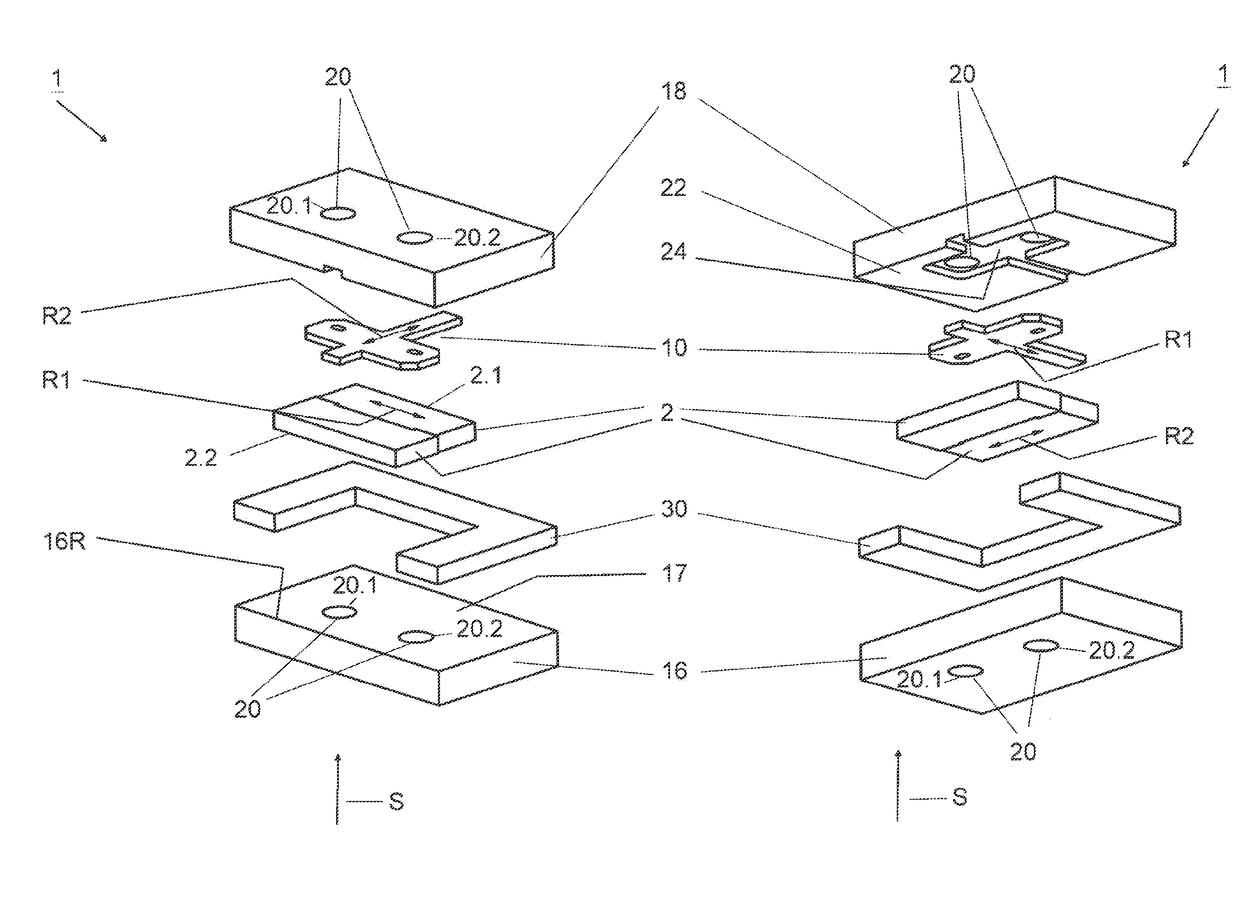 Device for mixing and metering at least two gases