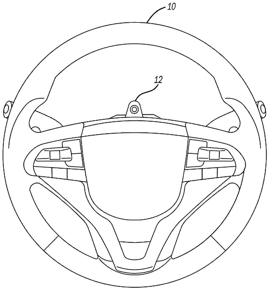 Controlled detachment features of steering column mounted camera