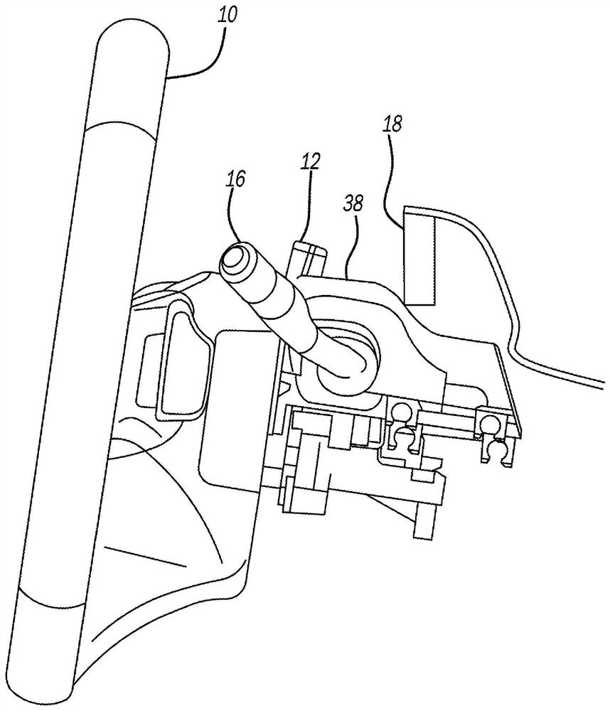 Controlled detachment features of steering column mounted camera