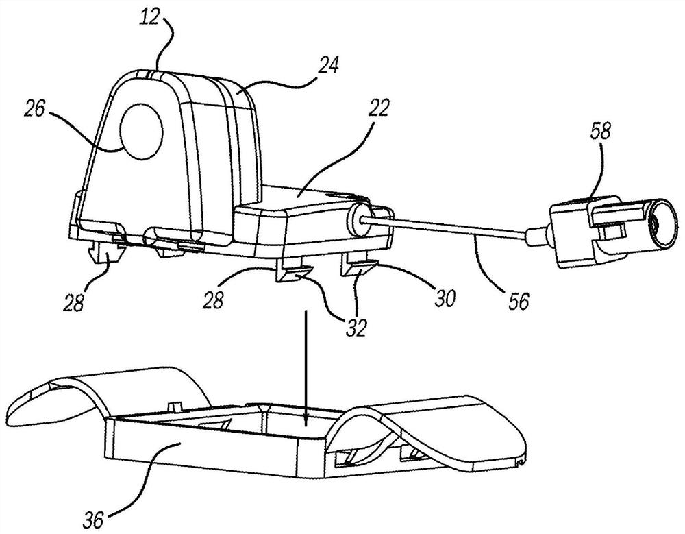 Controlled detachment features of steering column mounted camera