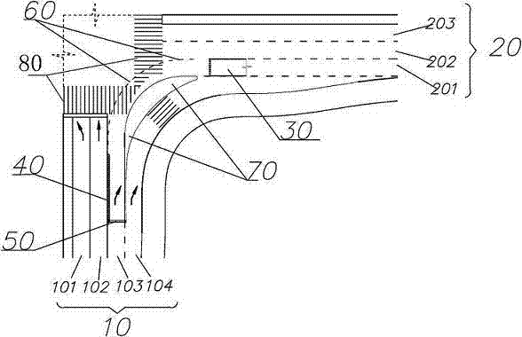 Traffic configuration structure of grade intersection