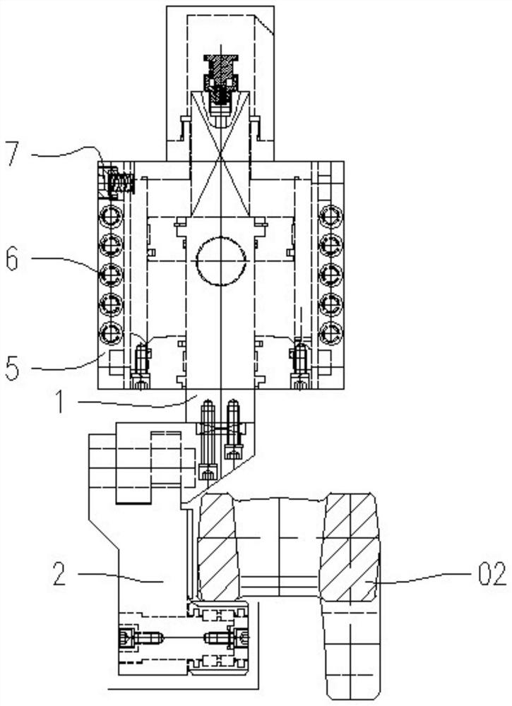 Rolling type auxiliary stress floating mechanism