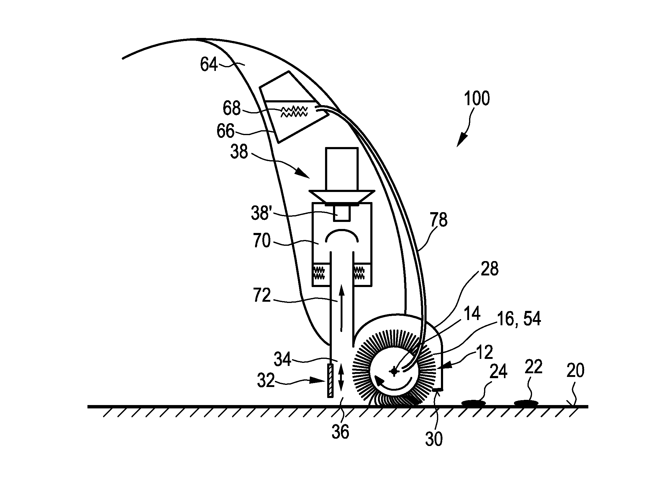 Floor nozzle for vacuum cleaner