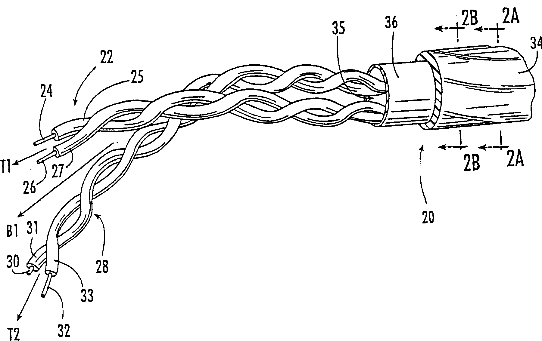 Communication cable whose insulated conductors are parallelly-opposite-arraged into bundle