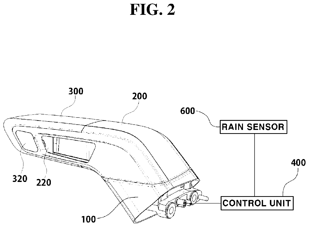 Exterior camera lens cleaning system and cleaning method thereof