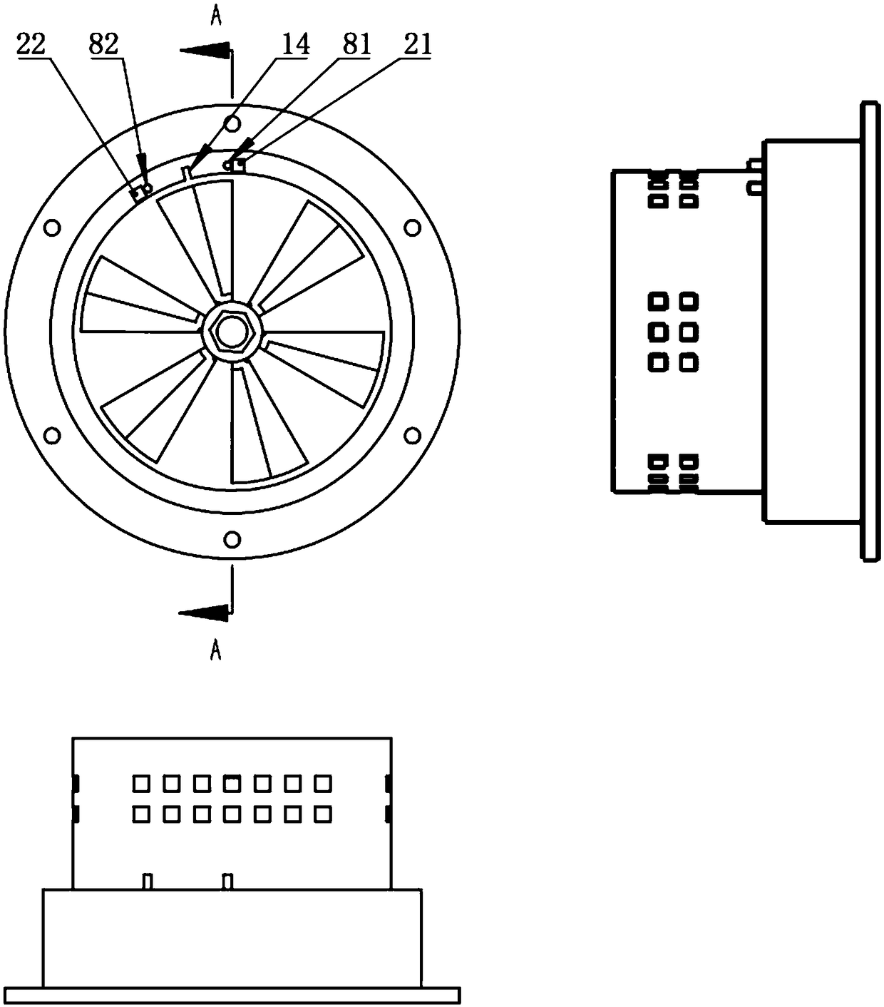 Rotary active explosion venting mechanism