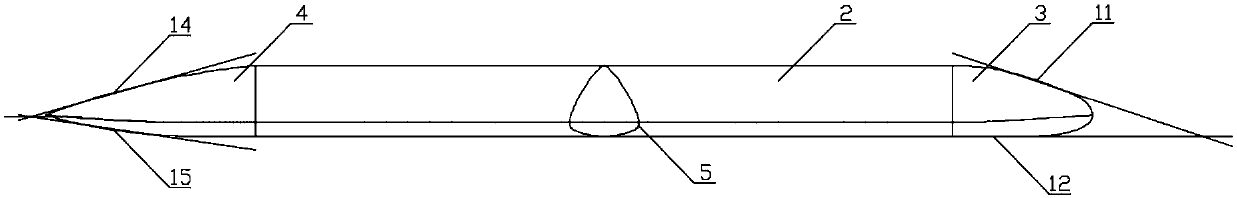 Triangular cross-section power-increased semi-submersible transport vessel without ballast water