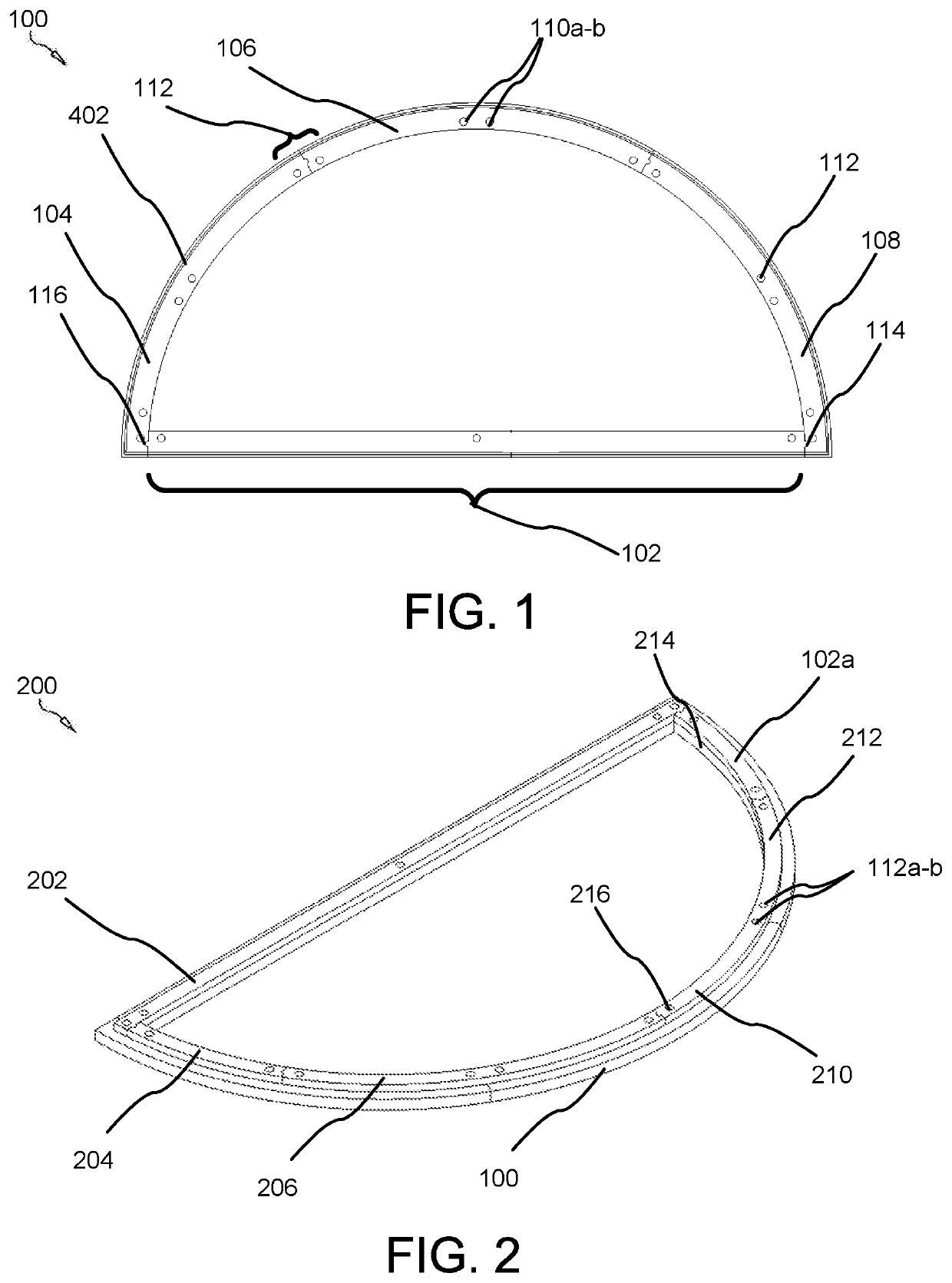 Staggered Arcuate Interlocking Frame Adapted for Silicone Edge Graphics