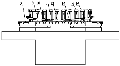 Large complex three-dimensional bending structural part drawing and bending forming device