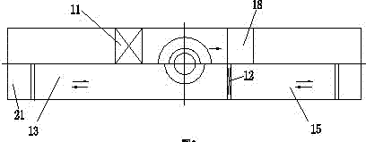 Two-way low lift water pumping device shaped like Omega in Greek letters