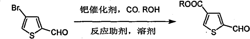 Industrialized preparation method for 5 - formoxyl - 3 - ester thiohenic acid