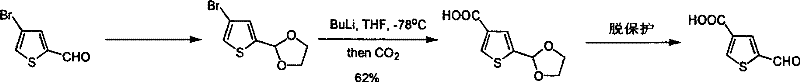 Industrialized preparation method for 5 - formoxyl - 3 - ester thiohenic acid