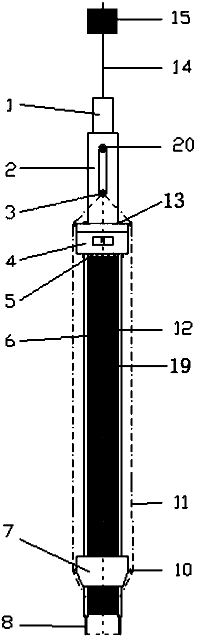 Large-flux bottom mud columnar sampling device and sampling method