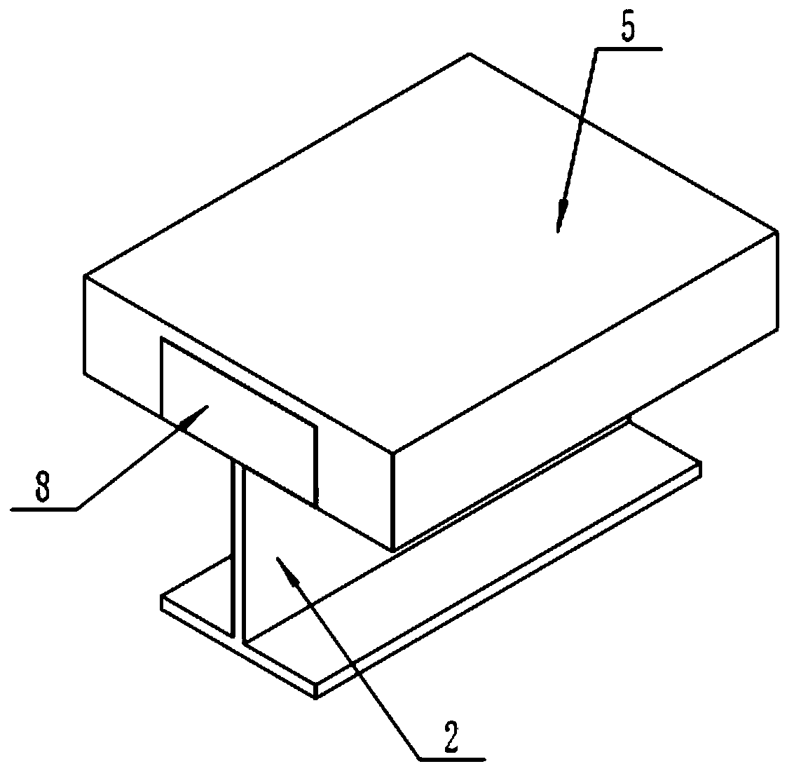 Steel-ECC-concrete composite beam and preparation method thereof