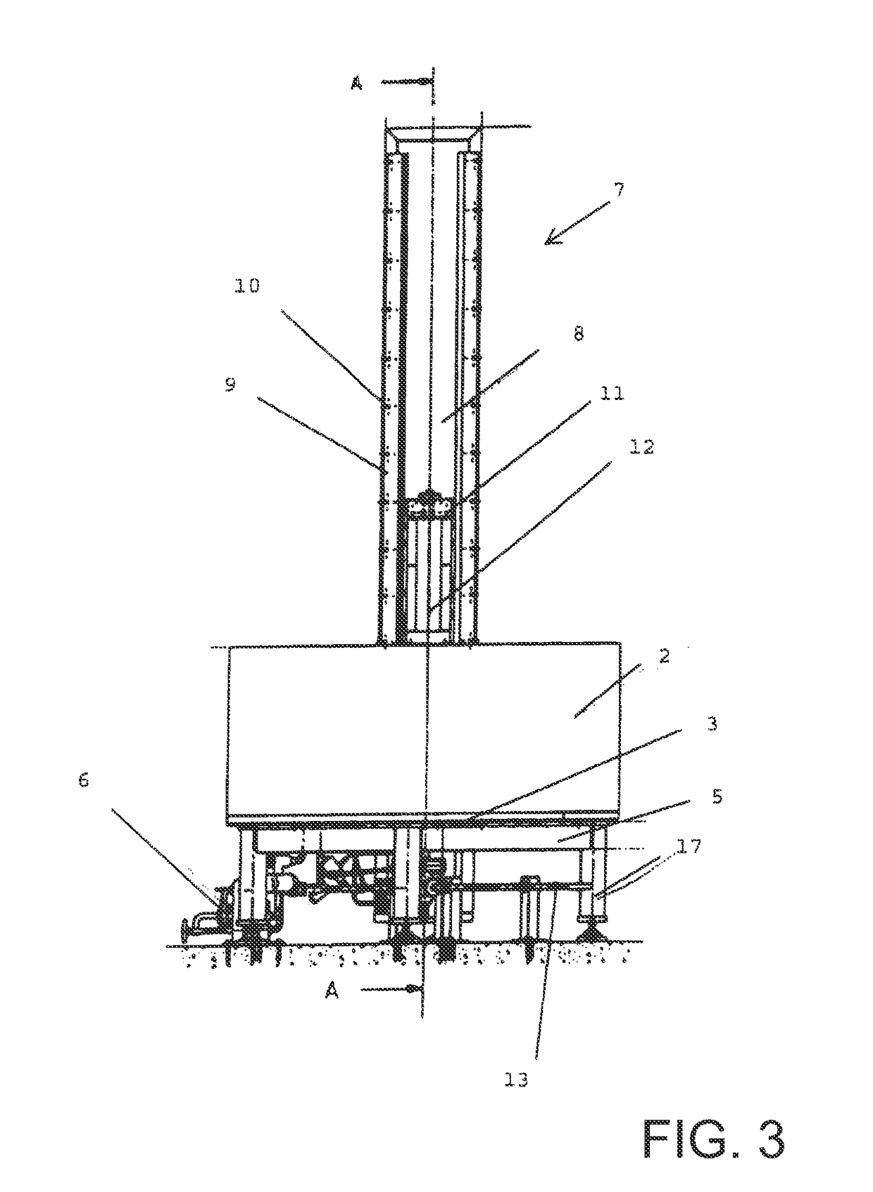 Device for preheating at least one mold