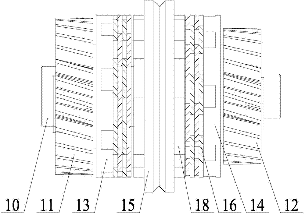 Multibuffer-harpoon-shift device