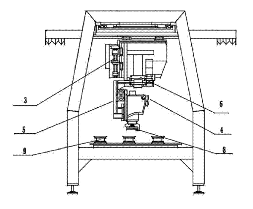 Numerical control irregular glass cutting edging machining center device