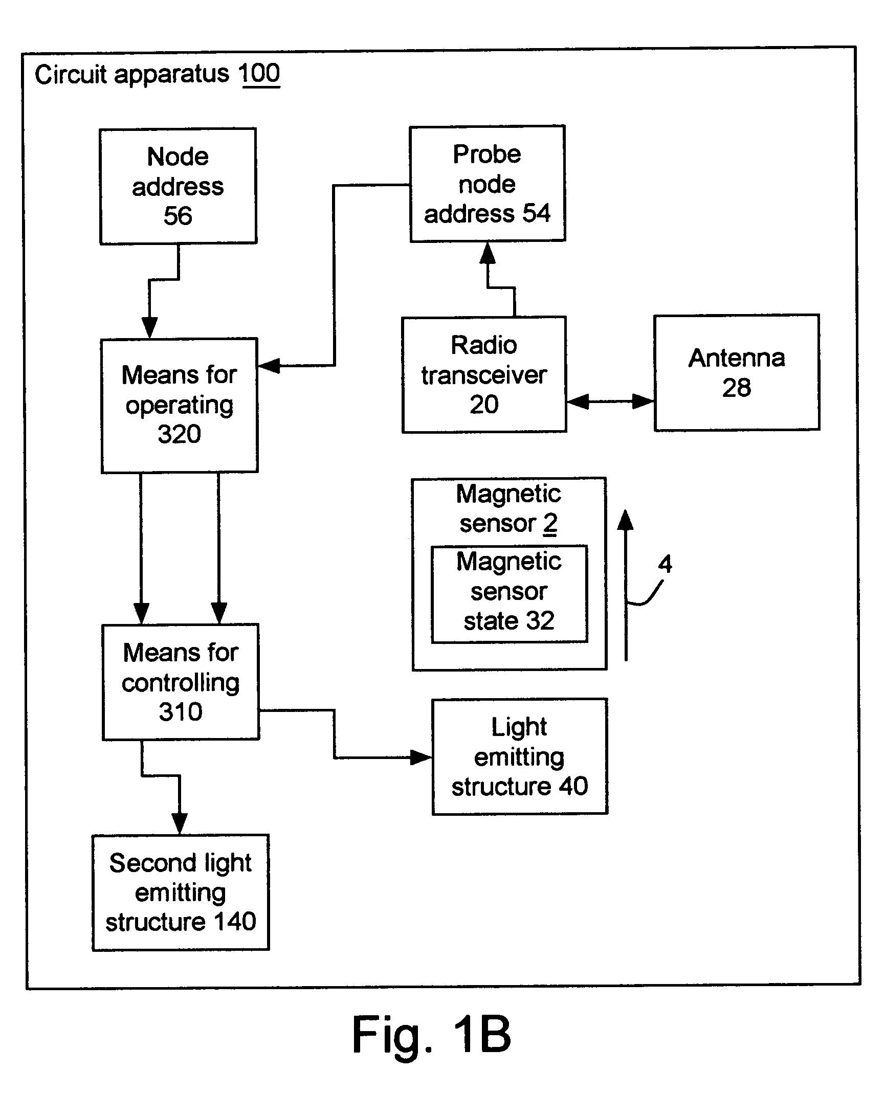 Method and apparatus for self-powered vehicular sensor node using magnetic sensor and radio transceiver