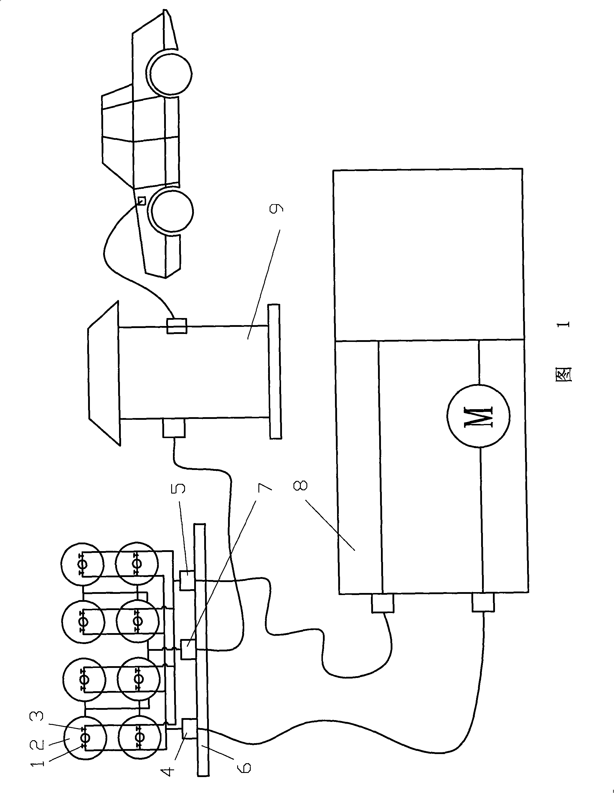 Hydraulic natural gas automobile secondary gas filling station