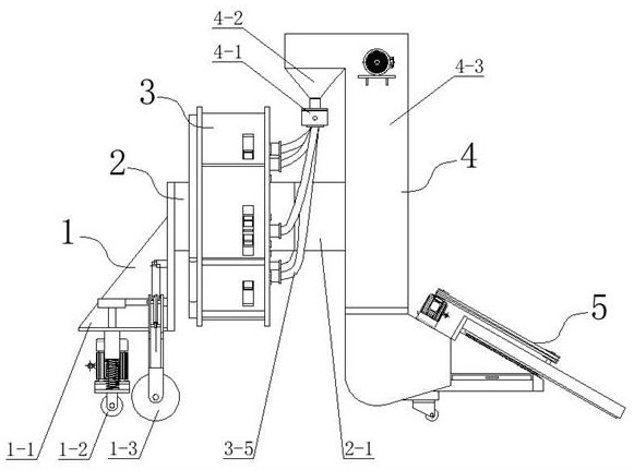 A swing structure and swing method of a steel pipe inner wall descaling machine