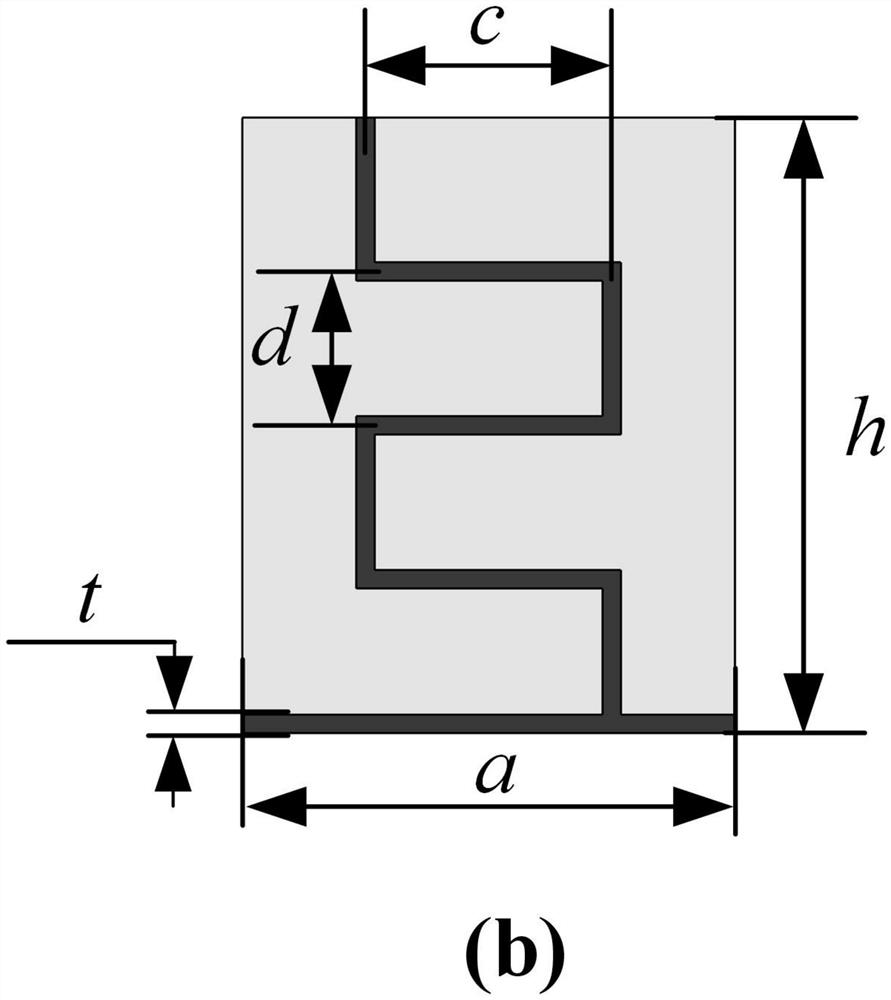 Underwater sound absorption structure with zigzag partition plates filled with viscous-elastic materials