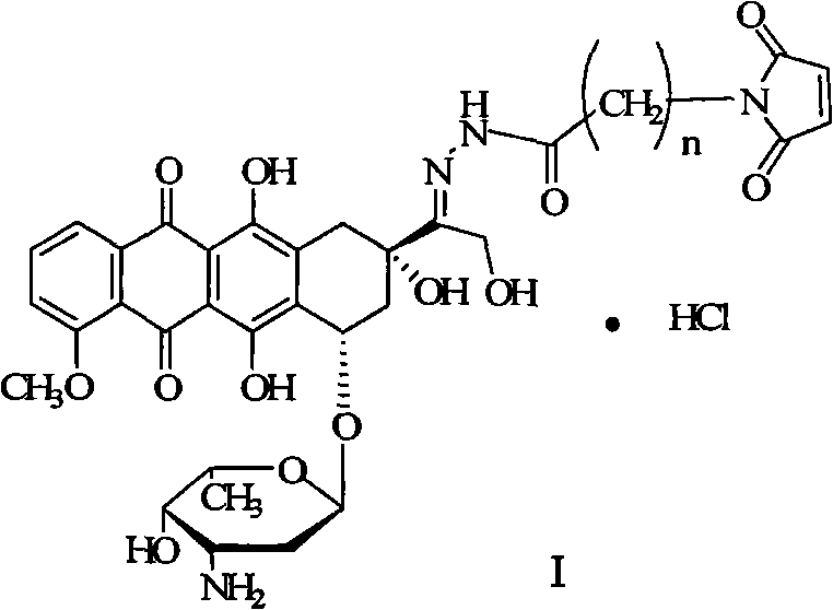 Preparation method for doxorubicin13-position hydrazone derivative