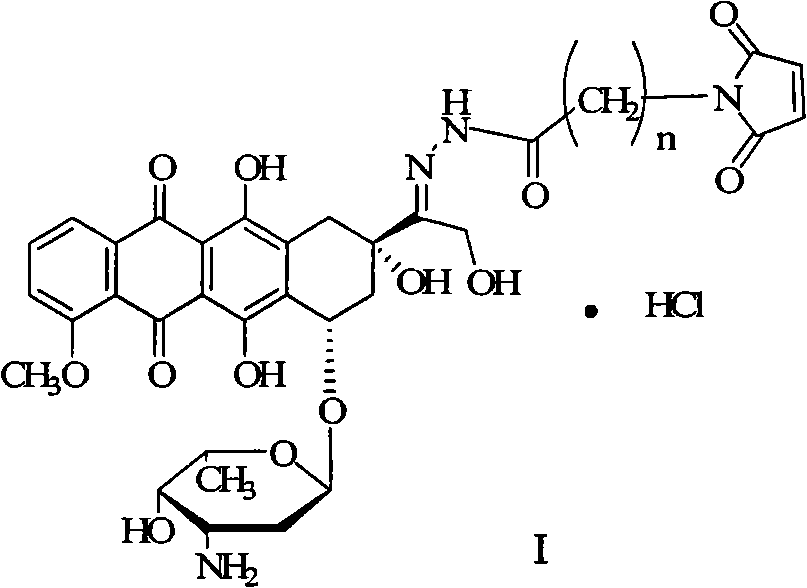 Preparation method for doxorubicin13-position hydrazone derivative