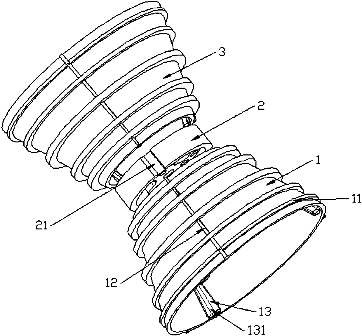 Constant pressure type tail pipe of hydropower station