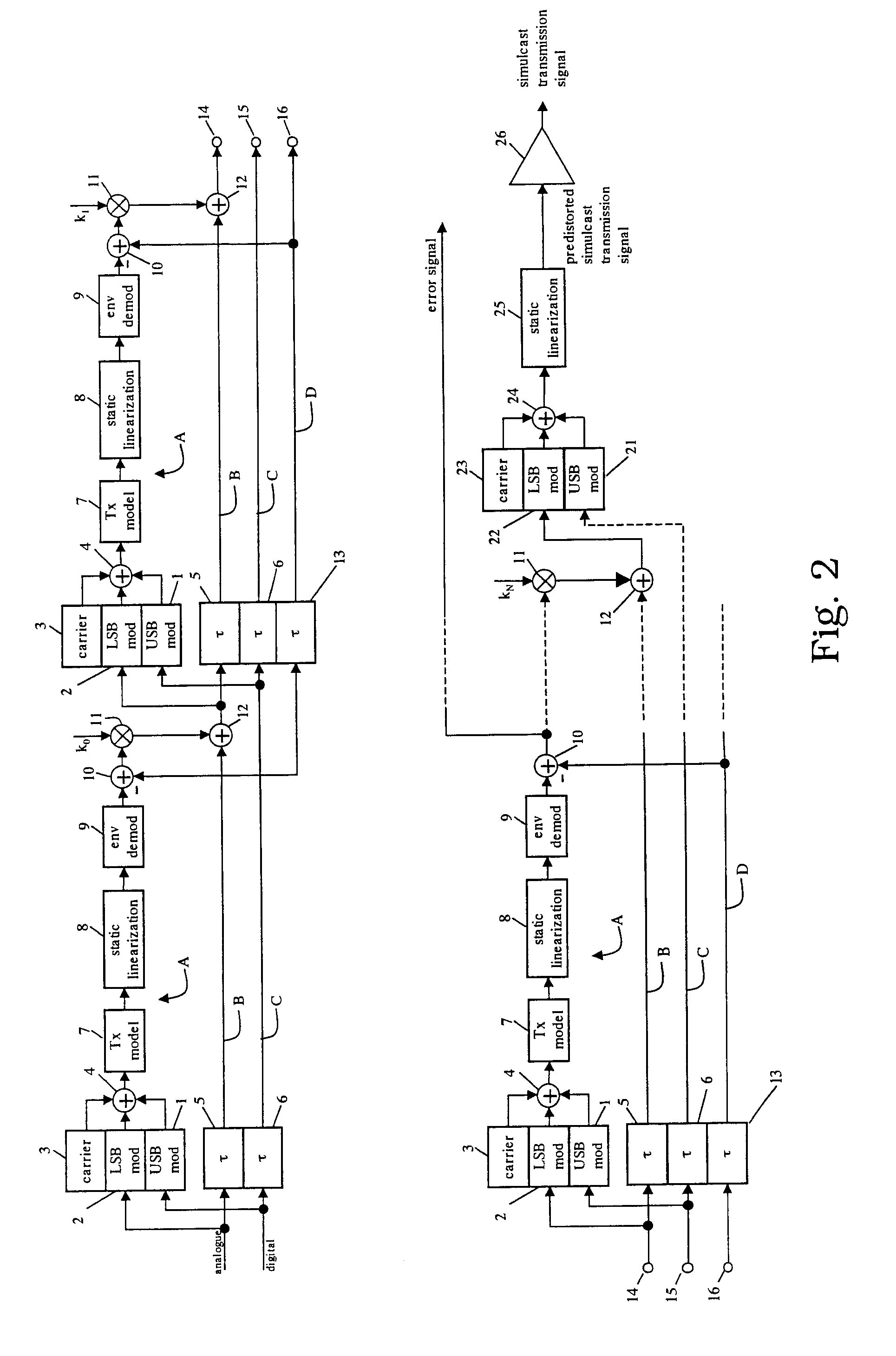 Joint drm am simulcast encoder and transmitter equalizer