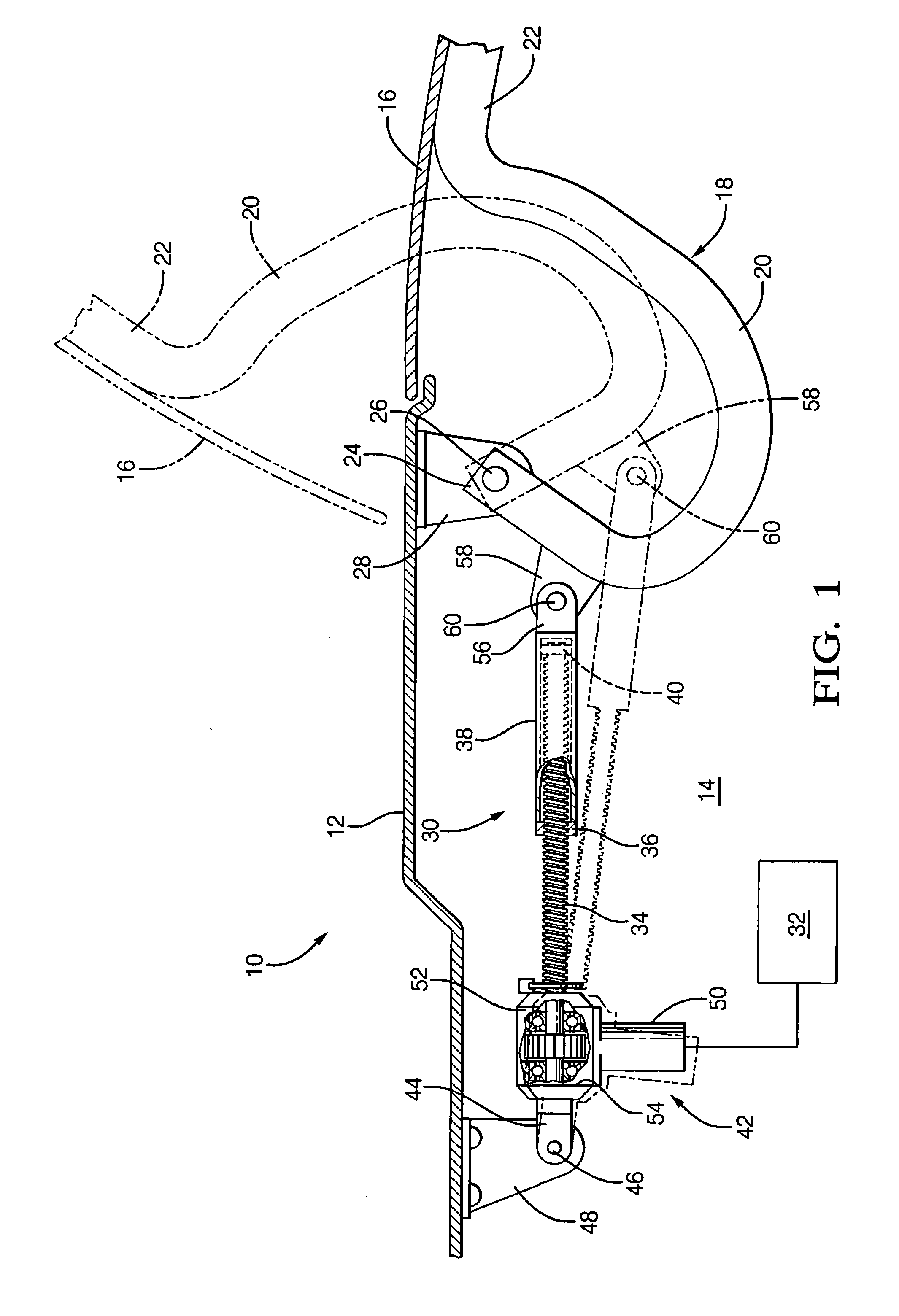 Linear drive actuator for a movable vehicle panel